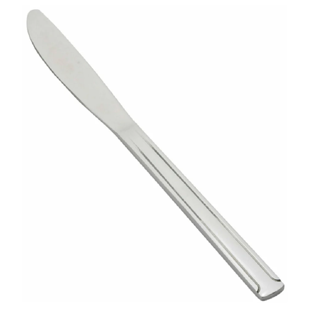 Winco 0014-08 7-7/8 Inch Heavy Weight Dinner Knife Vibro Finish Stainless Steel