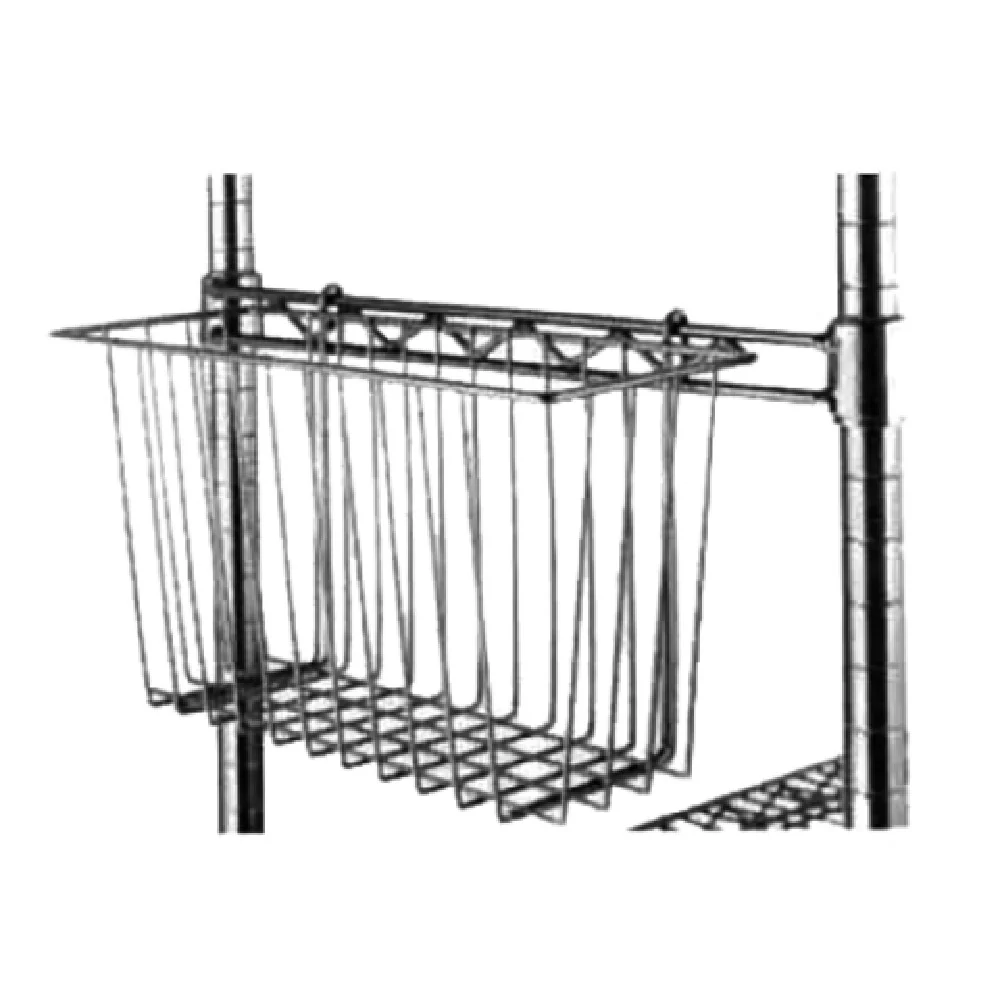 Metro H212-DSG 17-3/8 Inch Smoked Glass Storage Basket with Attachments