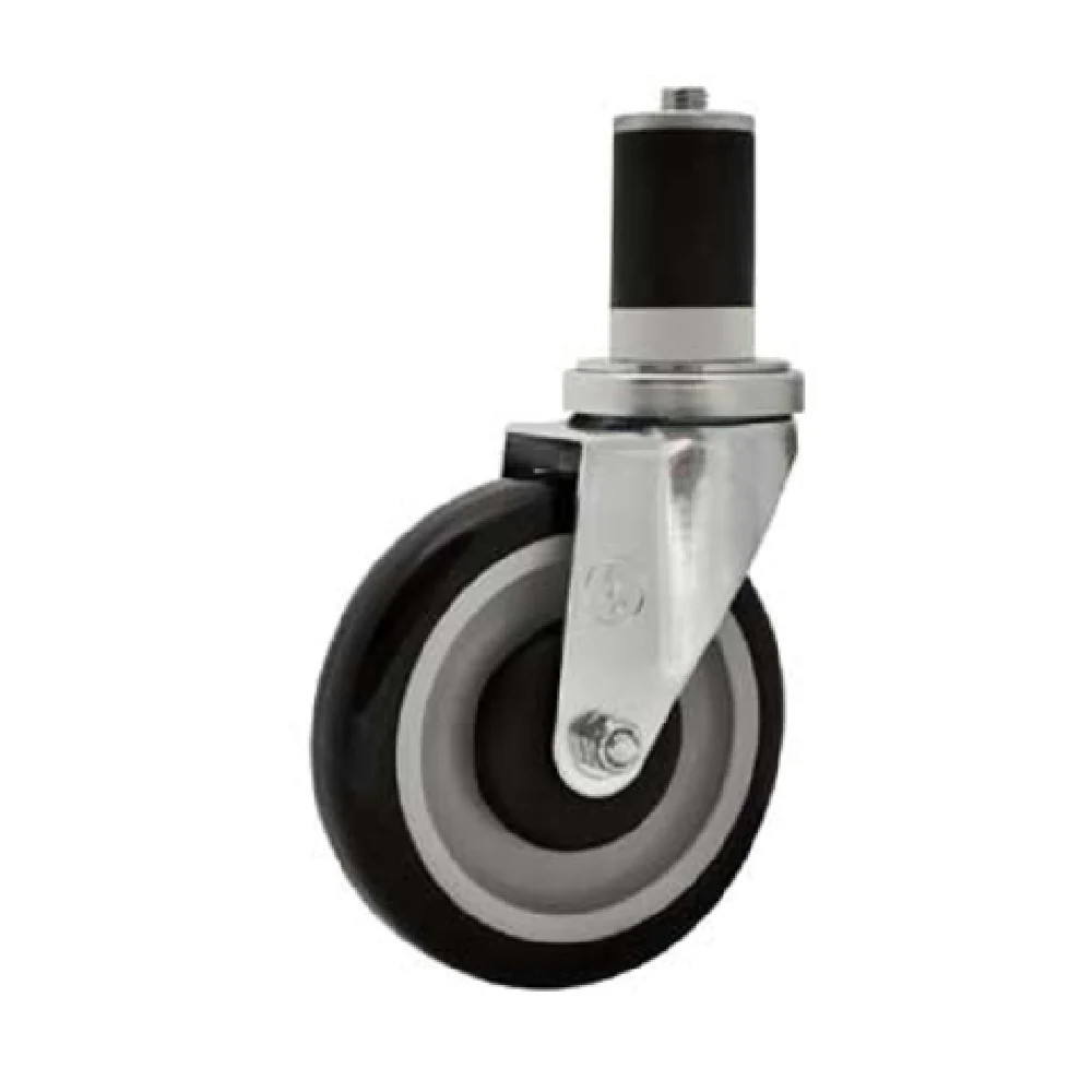BK Resources 5SBR-RA-LDP-TLB 5 Inch Caster Expanding Stem with Top Lock Brake Polyolefin