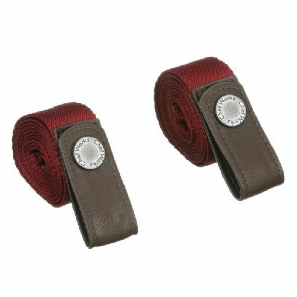 Chef Works XNS01WIN0 1 Inch Waist Tie Universal Fit Snap On Wine Polyester Chef Works XNS01WIN0 1 Inch Waist Tie Universal Fit Snap On Wine Polyester