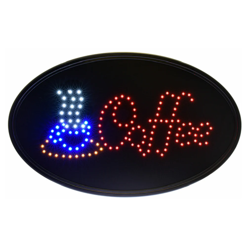 Alpine Industries ALP497-05 23 Inch LED Coffee Sign Wall Mount with Plug-in Cord