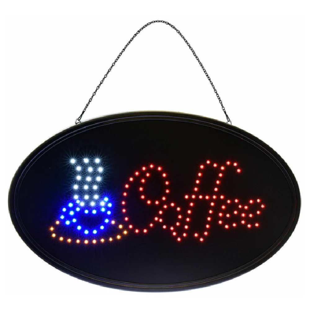 Alpine Industries ALP497-05 23 Inch LED Coffee Sign Wall Mount with Plug-in Cord Alpine Industries ALP497-05 23 Inch LED Coffee Sign Wall Mount with Plug-in Cord