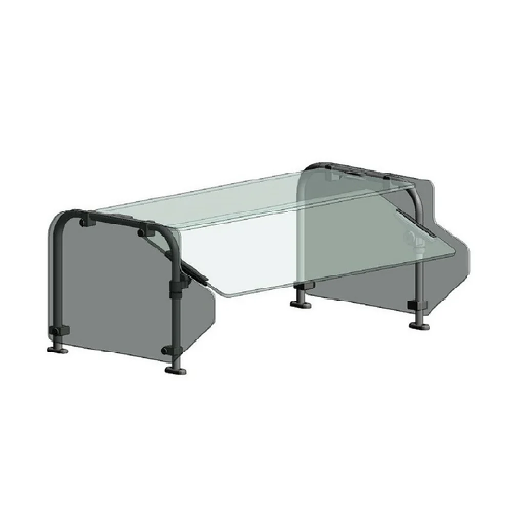 Randell RSB-STSSAF-36 35-3/4 Inch Stainless Steel Standard Breath Guard with Tempered Glass Randell RSB-STSSAF-36 35-3/4 Inch Stainless Steel Standard Breath Guard with Tempered Glass