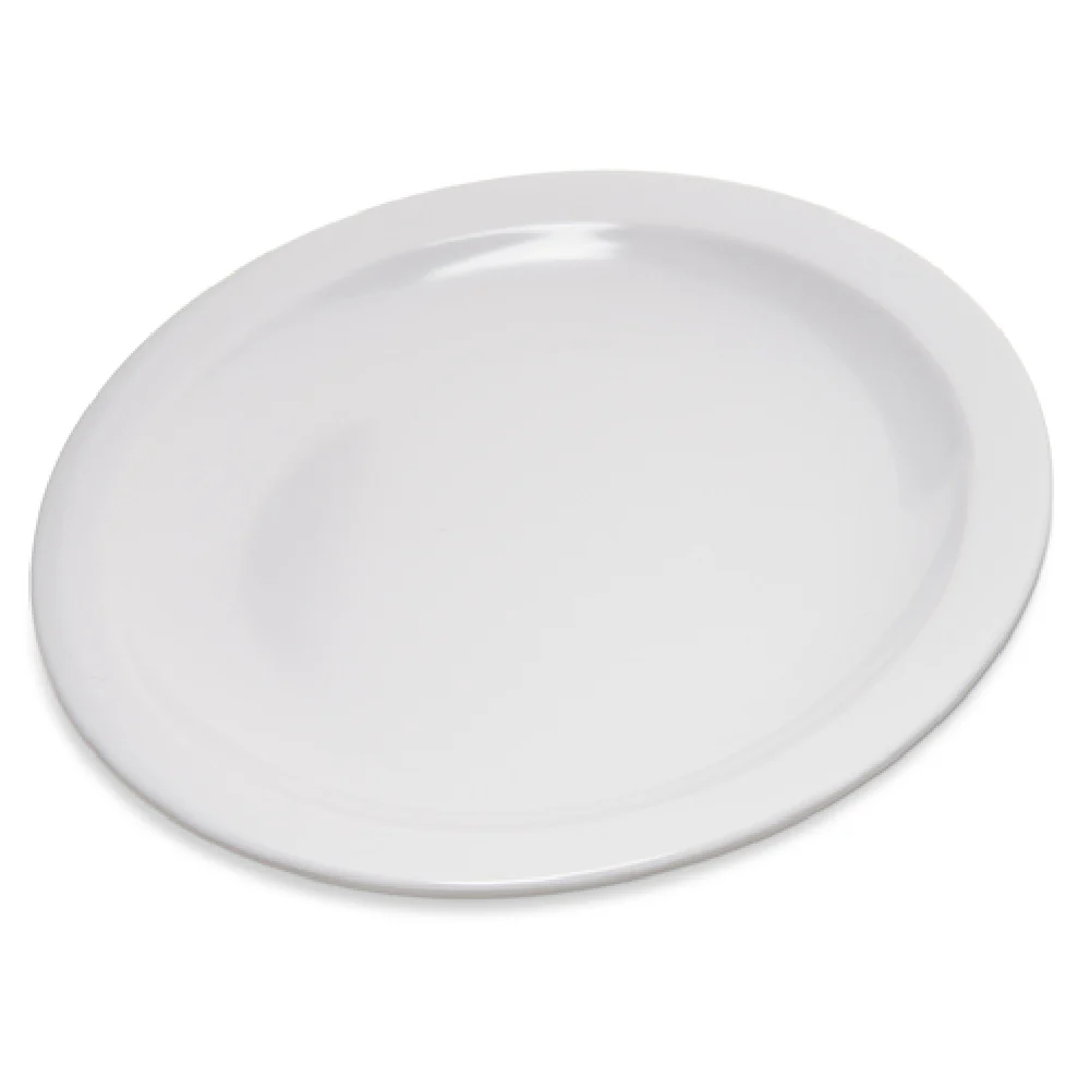 Carlisle 4350402 6-1/2 Inch Diameter Pie Plate Melamine White Dishwasher Safe with Reinforced Rim