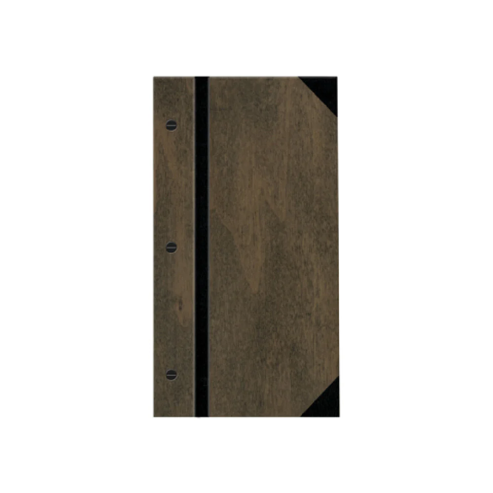 Risch CMBFF-WOOD 4.25X11 Menu Cover 4-1/4 Inch Authentic Wood with Bonded Leather Risch CMBFF-WOOD 4.25X11 Menu Cover 4-1/4 Inch Authentic Wood with Bonded Leather