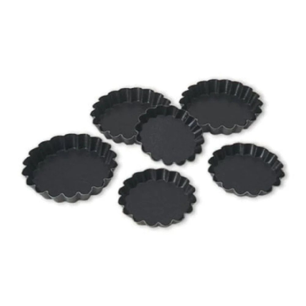 Matfer 332658 4 Inch Exopan Quiche Mold Round Non-stick Steel Made in France
