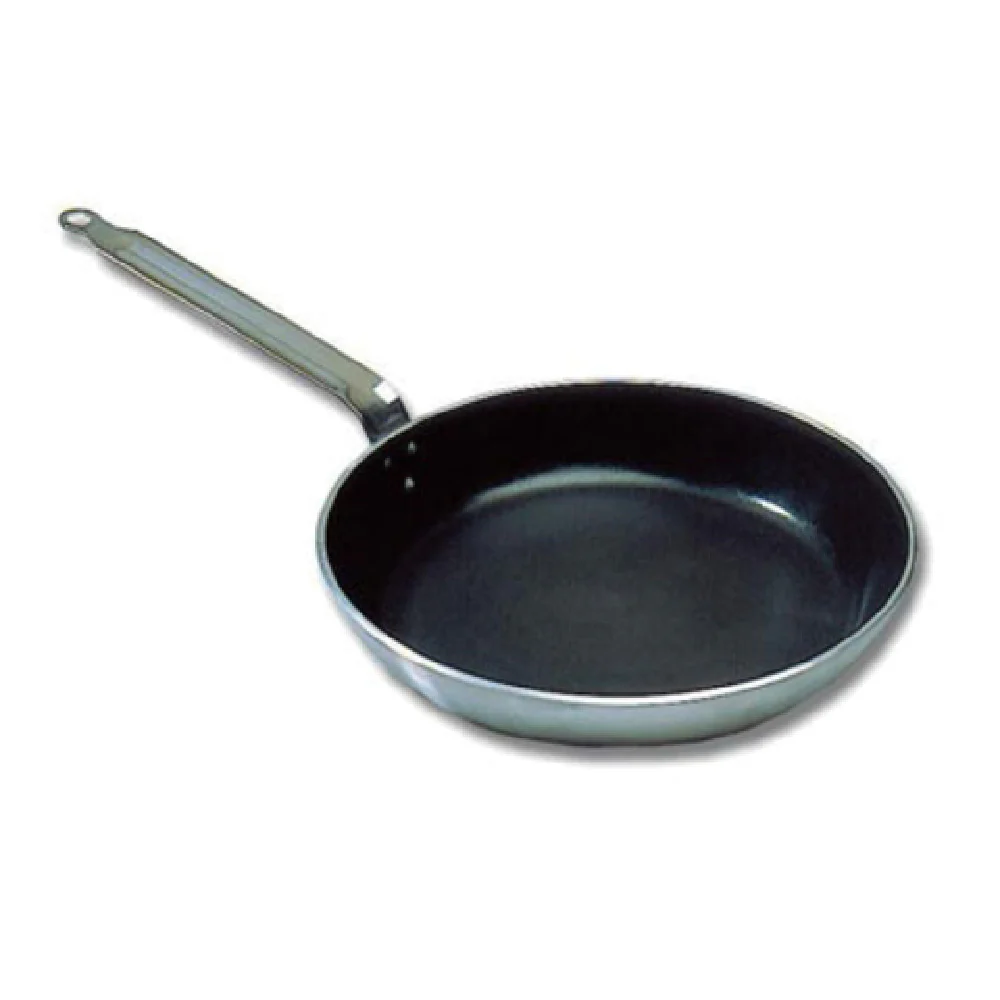 Matfer 906040 5-5/16 Quarts Fry Pan Round Riveted Stainless Steel Gray Aluminum Non-Stick