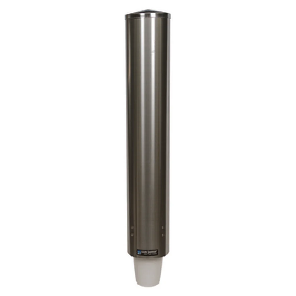 San Jamar C4400PF 23-1/2 Inch Beverage Cup Dispenser Stainless Steel Pull-type San Jamar C4400PF 23-1/2 Inch Beverage Cup Dispenser Stainless Steel Pull-type