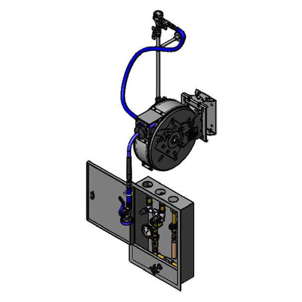 T&S Brass B-7122-C01WS5 Hose Reel Control Unit Wall-mount Open Stainless Steel Hose Reel With 3/8 T&S Brass B-7122-C01WS5 Hose Reel Control Unit Wall-mount Open Stainless Steel Hose Reel With 3/8