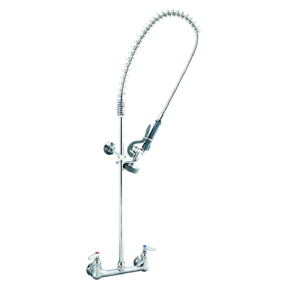 T&S Brass B-0133-CRB-145X 8 Inch Wall Mount Pre-Rinse Unit Ceramic Valves Stainless Steel