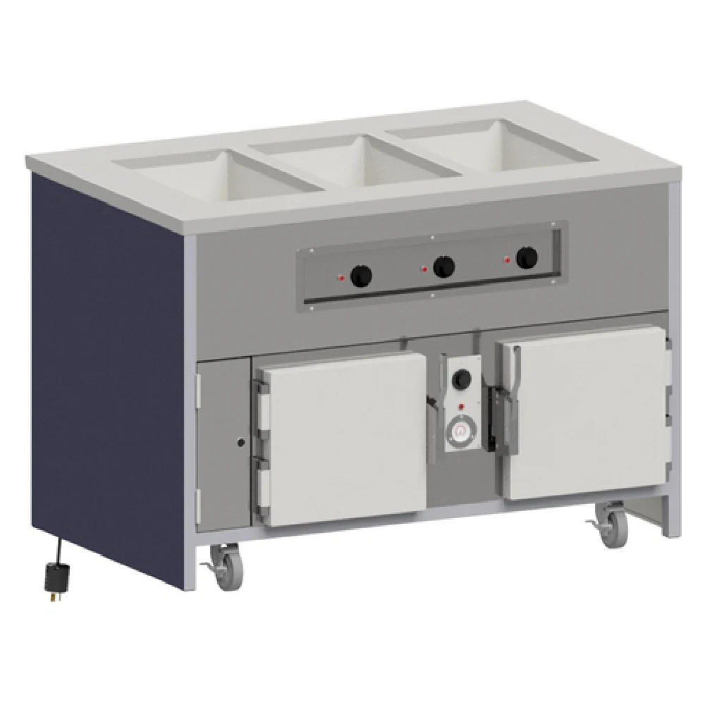 Atlas Metal INFHB-3 50-1/4 Inch Mobile Hot Food Unit Electric with Heated Cabinet Base Atlas Metal INFHB-3 50-1/4 Inch Mobile Hot Food Unit Electric with Heated Cabinet Base