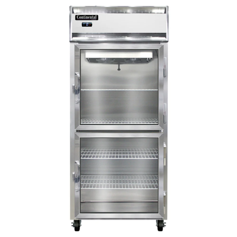Continental Refrigerator 1FXNGDHD 36 Inch Glass Door Freezer Reach-In Stainless Steel