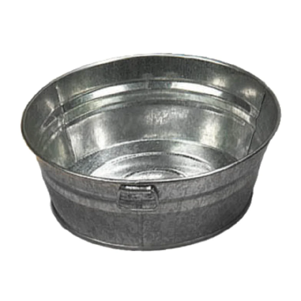 American Metalcraft MTUB83 37 Oz Beverage Tub Round Galvanized Tin with Side Handles