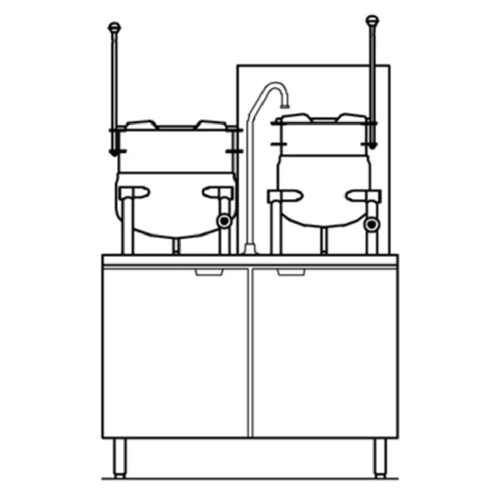 Crown Steam GMT-10-6_LP 42 Inch Gas Kettle Cabinet Assembly with 6 and 10 Gallon Kettles Crown Steam GMT-10-6_LP 42 Inch Gas Kettle Cabinet Assembly with 6 and 10 Gallon Kettles