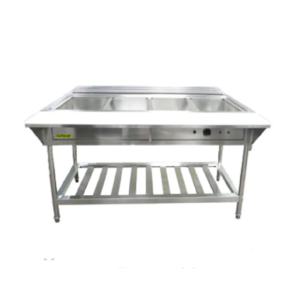 Admiral Craft EST-240 57 Inch Water Bath Steam Table Electric Hot Food 4 Compartment with Thermostatic Control