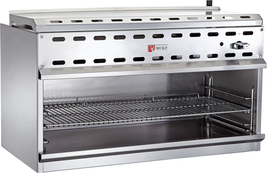 Wolf WICM60_NAT 60 Inch Gas Cheesemelter with 50,000 BTU Infrared Burners Wolf WICM60_NAT 60 Inch Gas Cheesemelter with 50,000 BTU Infrared Burners