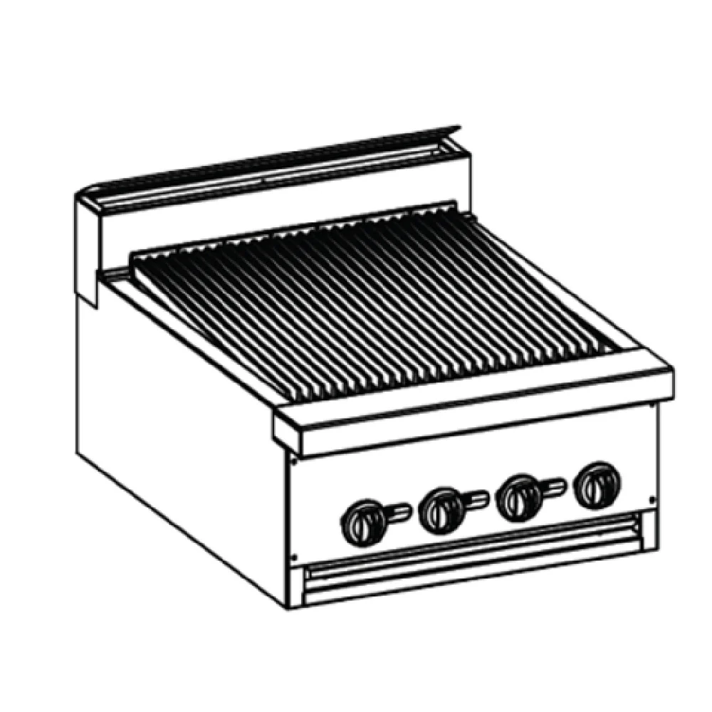 Jade Range JBR-12B-M_NAT 12 Inch Gas Restaurant Range with Charbroiler 30000 BTU