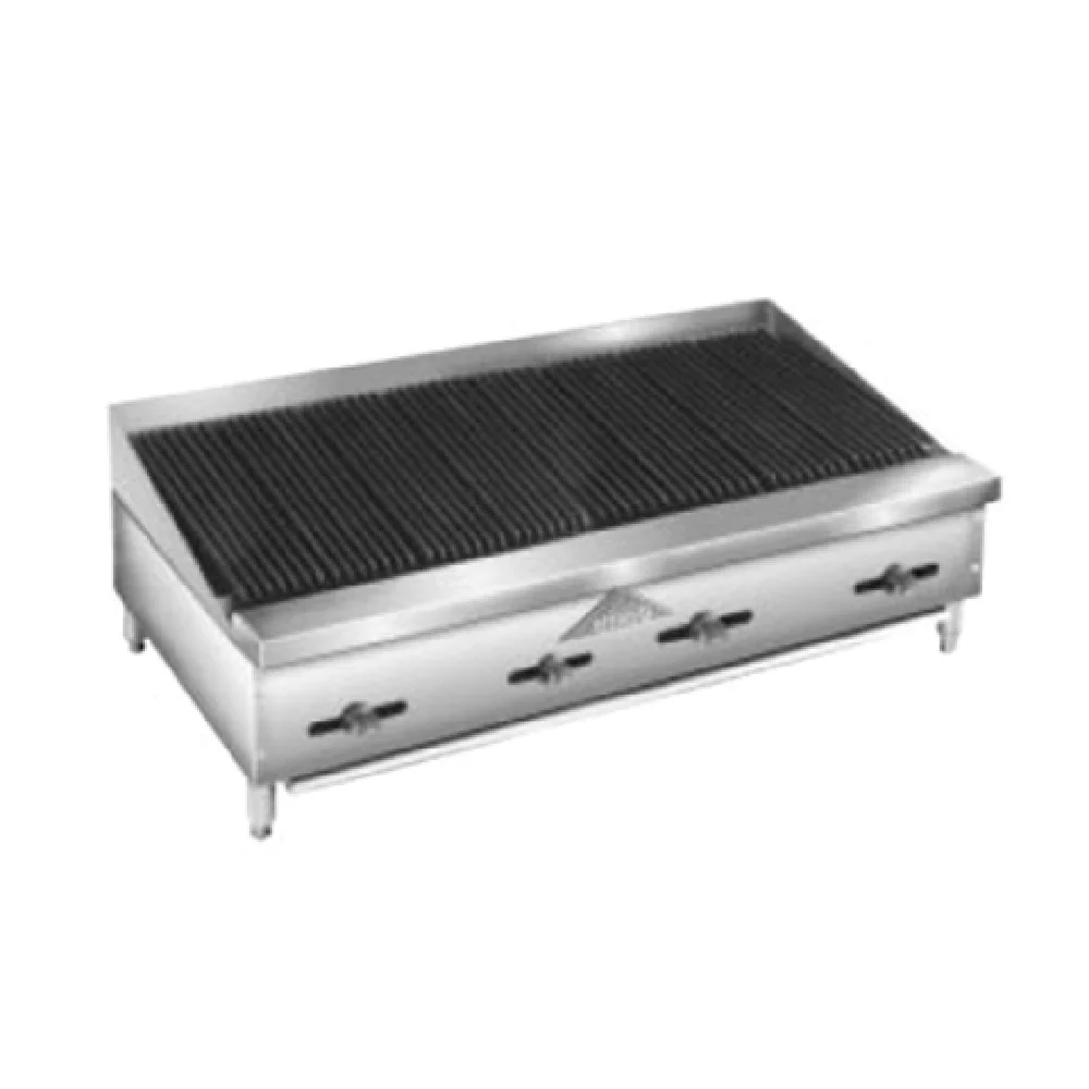 Comstock-Castle FHP48-4LB 48 Inch Char-Broiler Gas Countertop Cast Iron Grates 132000 BTU