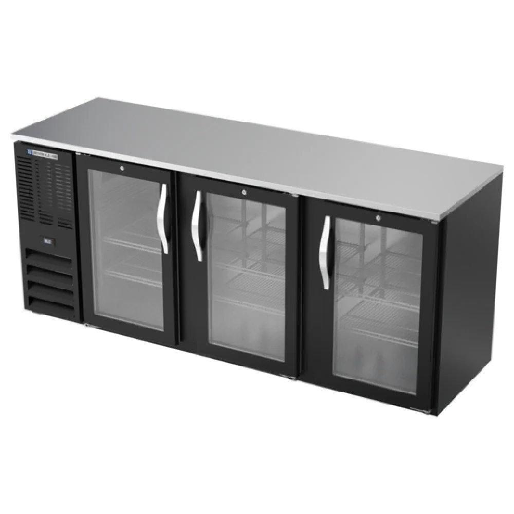 Beverage Air BBN78HC-FG-B Refrigerated Food Rated Back Bar Storage Cabinet Three-section