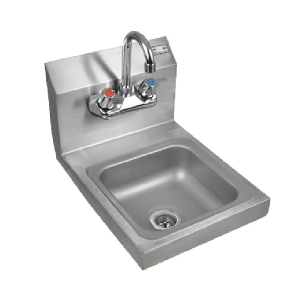 John Boos PBHS-W-0909-P 12 Inch Wall Mount Hand Sink with Faucet and Drain John Boos PBHS-W-0909-P 12 Inch Wall Mount Hand Sink with Faucet and Drain