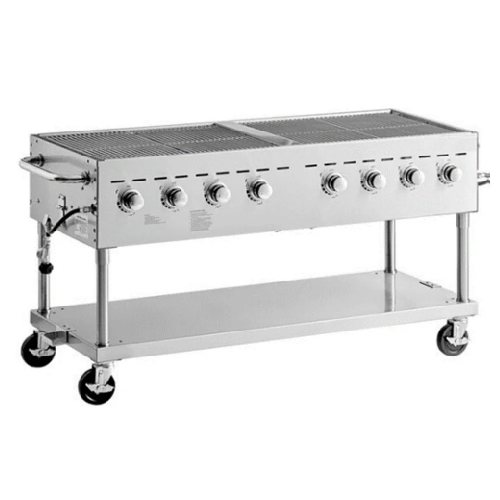 Comstock-Castle CS-GBBQ-60 61 Inch Gas Charbroiler Stainless Steel 120000 BTU