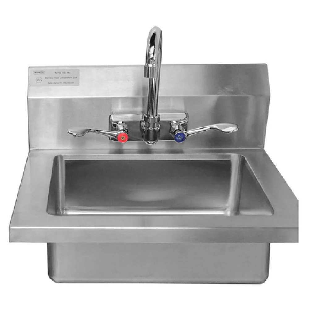 Atosa MRS-HS-18 18 Inch Wall Mounted Hand Sink with Faucet Stainless Steel Atosa MRS-HS-18 18 Inch Wall Mounted Hand Sink with Faucet Stainless Steel
