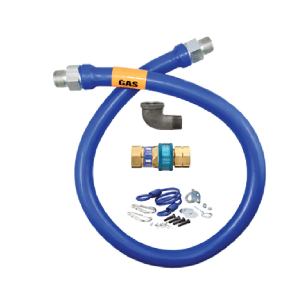 Dormont 1650BPQR72 1/2 Inch Inside Diameter Moveable Gas Connector 72 Inch Long with Restraining Device and Quick Disconnect 55000 BTU