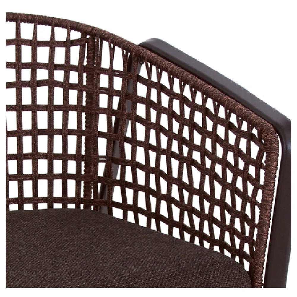 emuamericas 1217 Armchair Aluminum PVC Foot Caps Indoor Outdoor Open Rope Back emuamericas 1217 Armchair Aluminum PVC Foot Caps Indoor Outdoor Open Rope Back