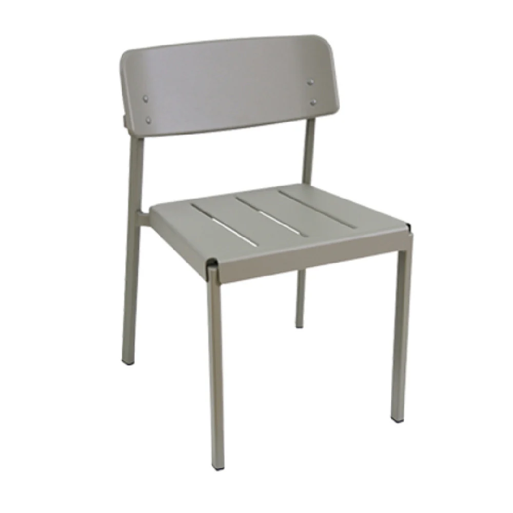 Emuamericas Llc E247 19 Inch Stacking Side Chair Outdoor with Slat Seat Aluminum Emuamericas Llc E247 19 Inch Stacking Side Chair Outdoor with Slat Seat Aluminum