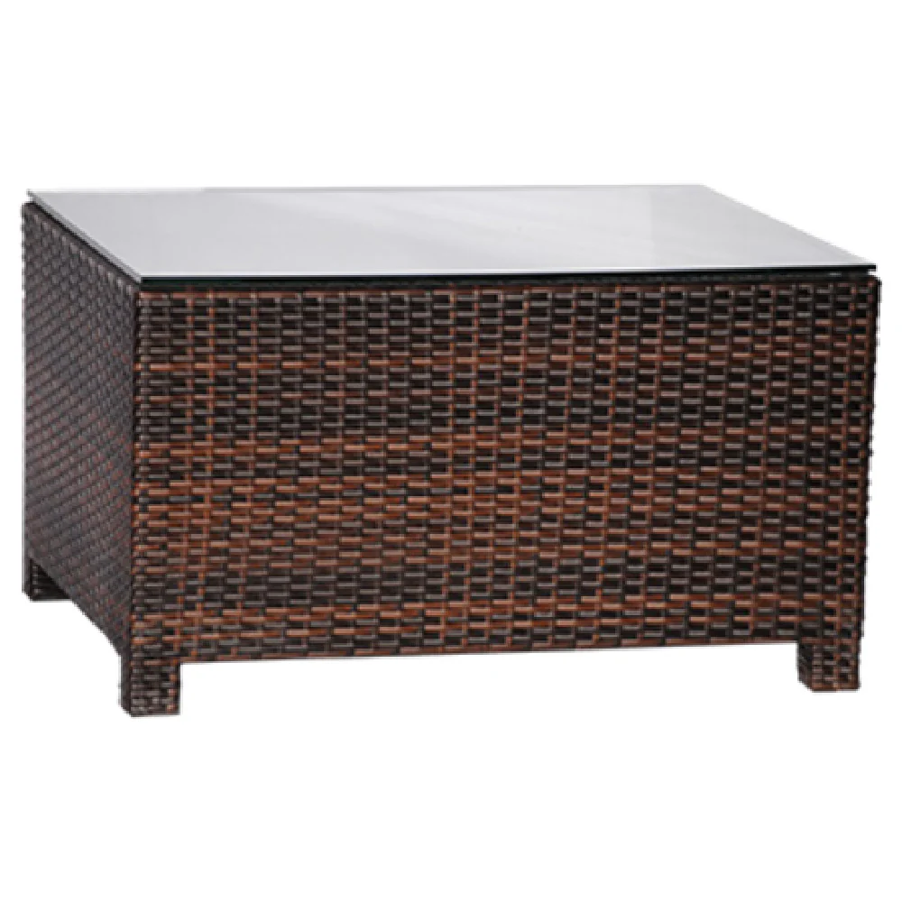 JMC Furniture ESPRESSO COFFEE TABLE 32 Inch Outdoor Glass Aluminum JMC Furniture ESPRESSO COFFEE TABLE 32 Inch Outdoor Glass Aluminum