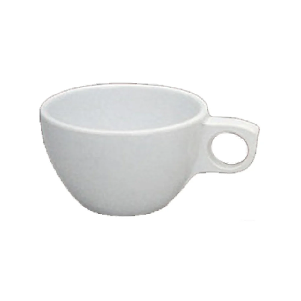 Yanco NS-9015W 7 Oz White Heavyweight Melamine Cup Dishwasher Safe 4 Dozen Packs