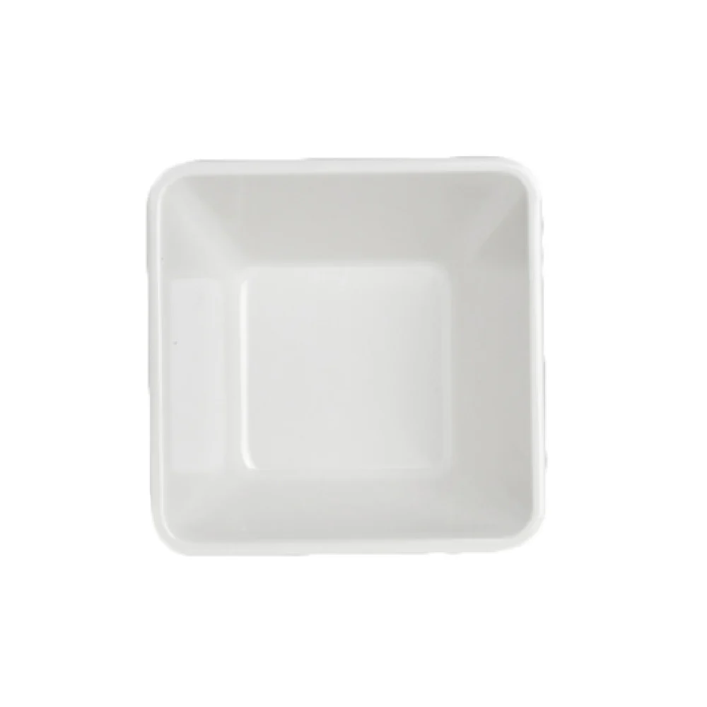 Steelite 7040DD200 18.5 Oz Square Bowl White Melamine Case of 24 Packs