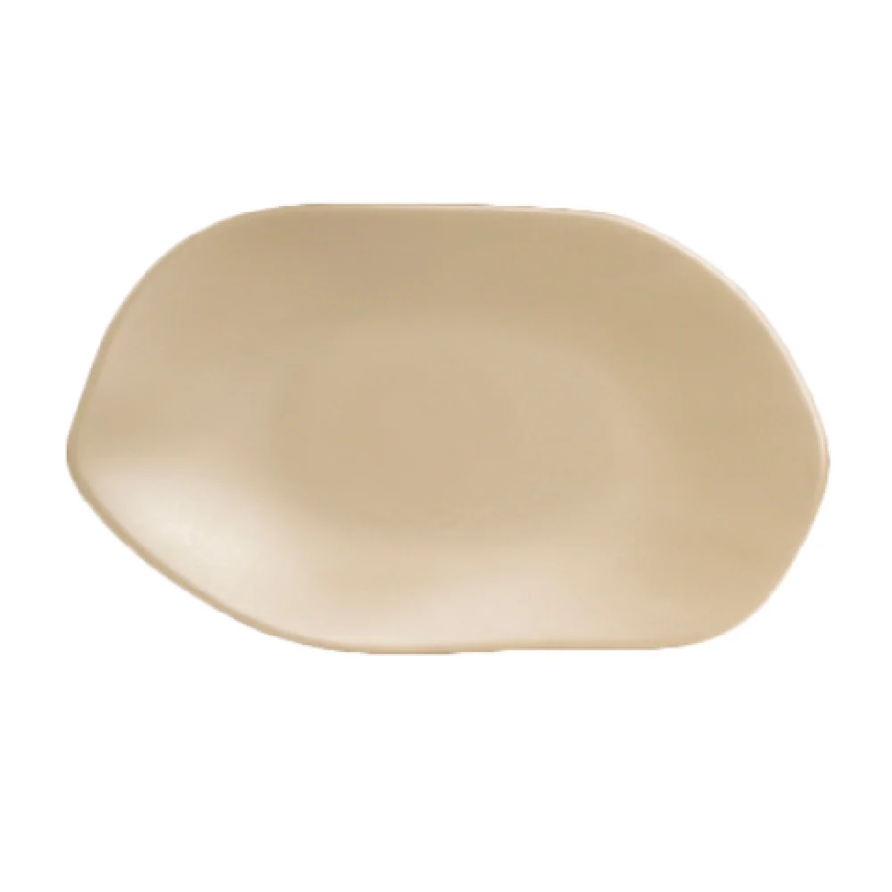 Steelite 7004DD020 12 Inch Oval Plastic Platter Break Resistant Tan