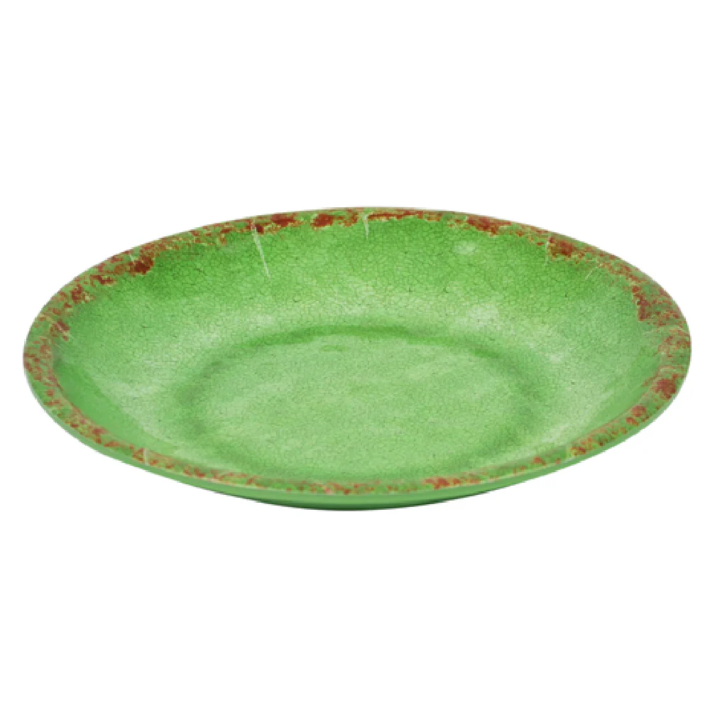 BauscherHepp TG1635 7-1/2 Inch Round Salad Bowl 12 Oz Melamine Distressed Green