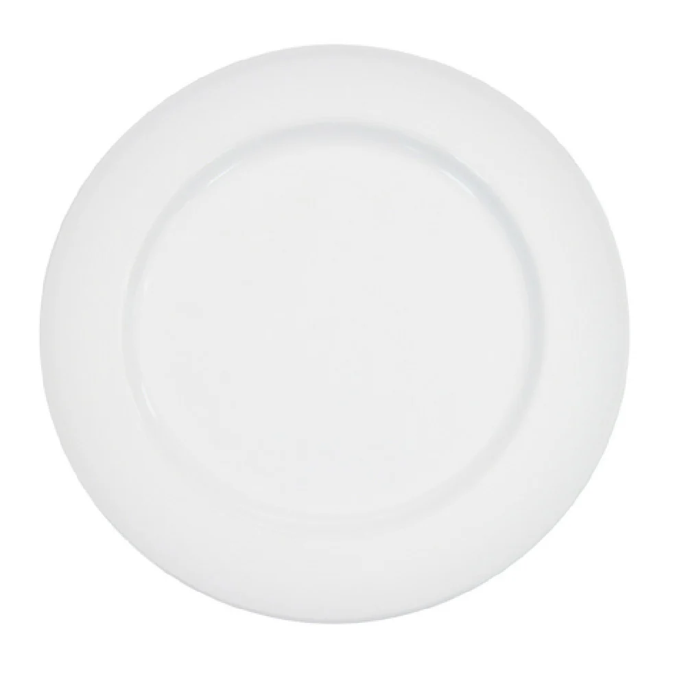 CAC China HMY-7 7-1/2 Inch Round Plate Porcelain Super White Embossed CAC China HMY-7 7-1/2 Inch Round Plate Porcelain Super White Embossed