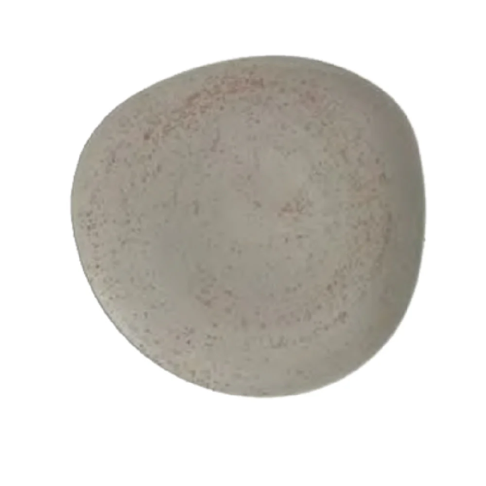 Libbey 9381215-63043 6-1/8 Inch Diameter Coupe Rim Organic Plate Porcelain Light Gray