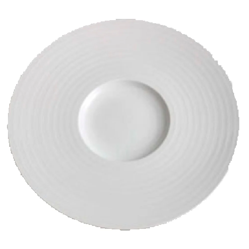 Vertex China CB-S25 11-15/16 Inch Diameter Plate Round Porcelain Bright White