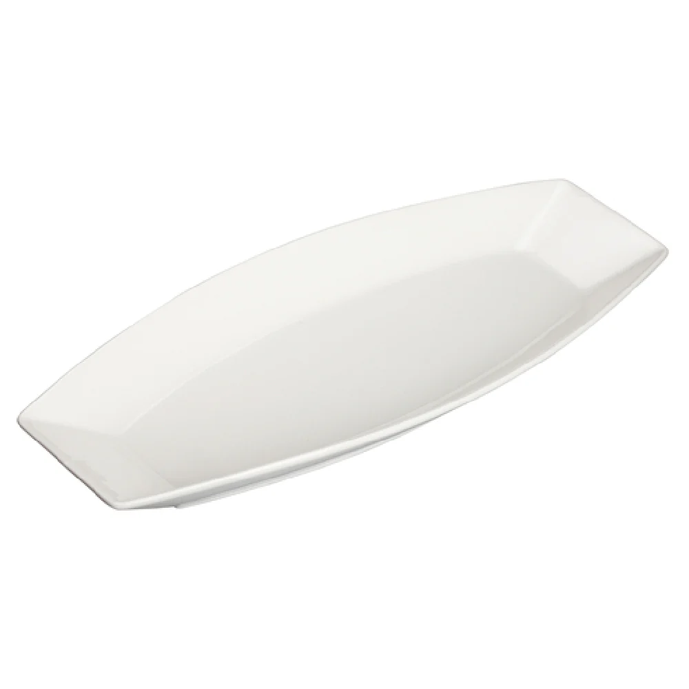 Winco WDP017-110 15-1/4 Inch Plate Oblong Dishwasher Safe Porcelain White