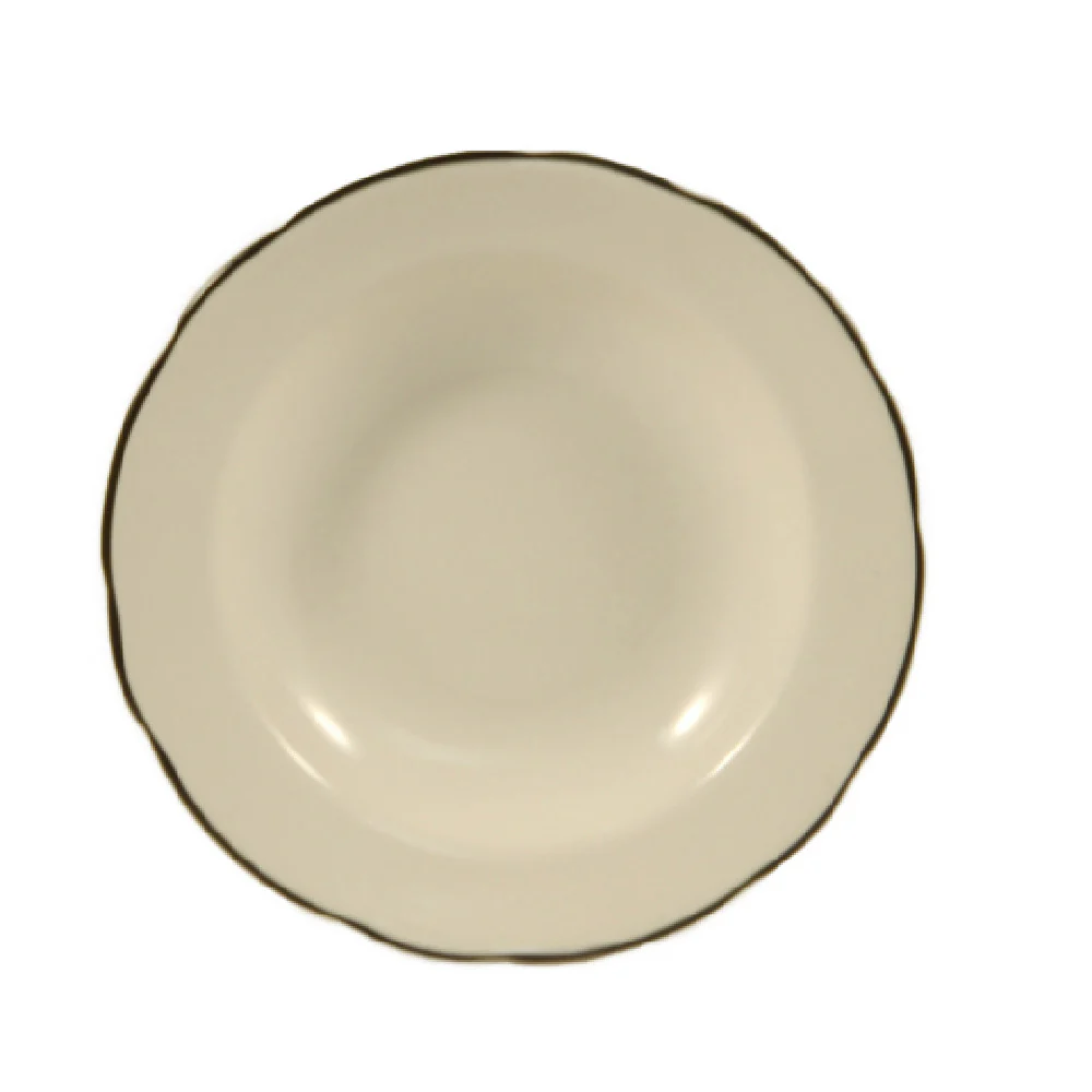 CAC China SC-3B 10 Oz Seville Soup Plate Round Scallop Edge Ceramic 9 Inch CAC China SC-3B 10 Oz Seville Soup Plate Round Scallop Edge Ceramic 9 Inch