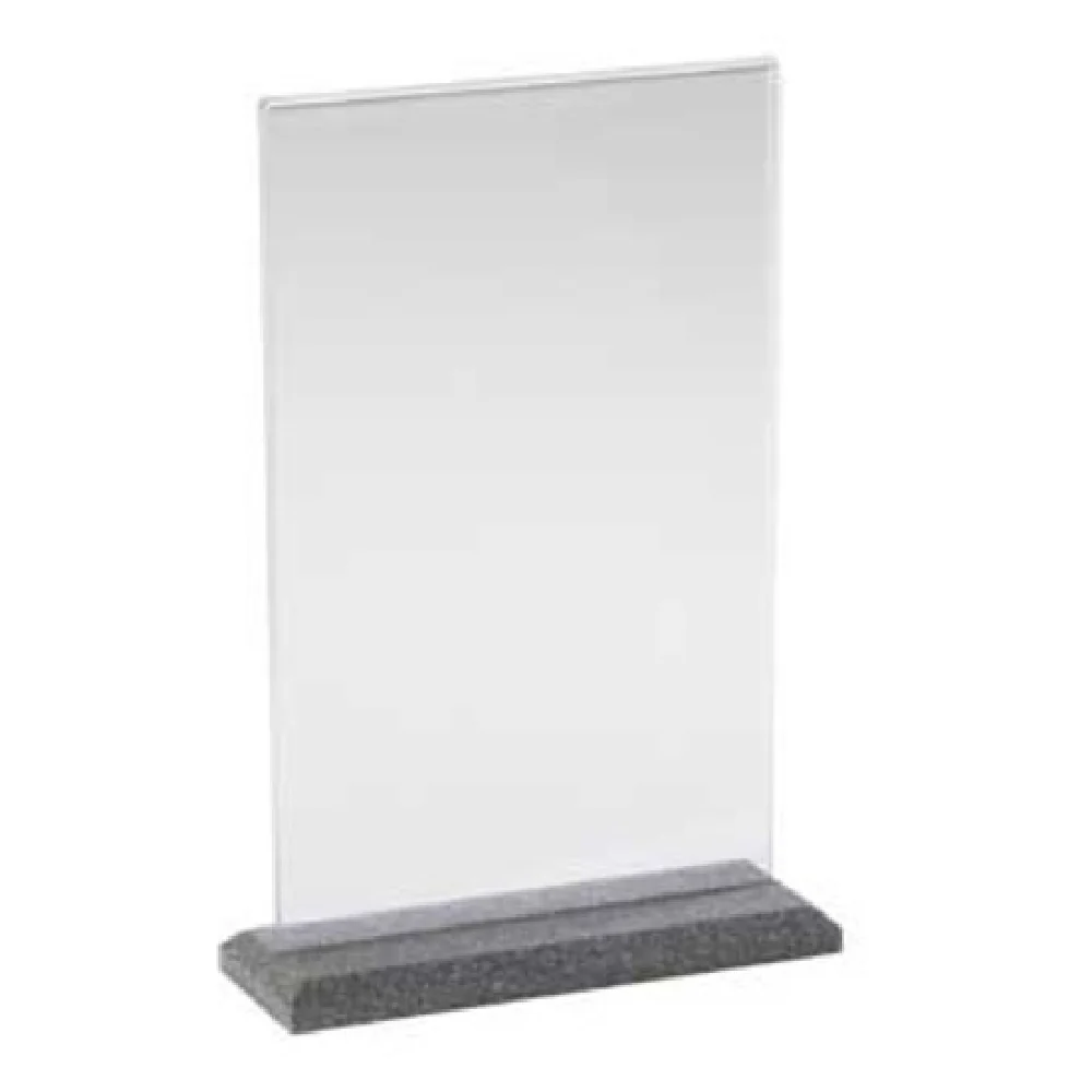 Cal Mil 695-17 8-1/2 to 11 Inch Clear Acrylic Card Holder with Black Pearl Base Cal Mil 695-17 8-1/2 to 11 Inch Clear Acrylic Card Holder with Black Pearl Base