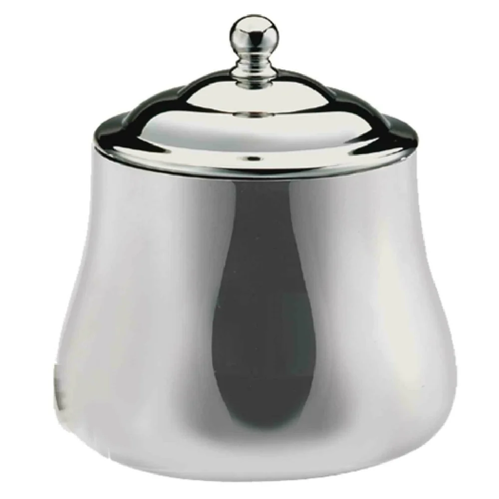 Steelite WLCX529LB 10 Oz Sugar Bowl with Lid Stainless Steel Satin Finish Steelite WLCX529LB 10 Oz Sugar Bowl with Lid Stainless Steel Satin Finish