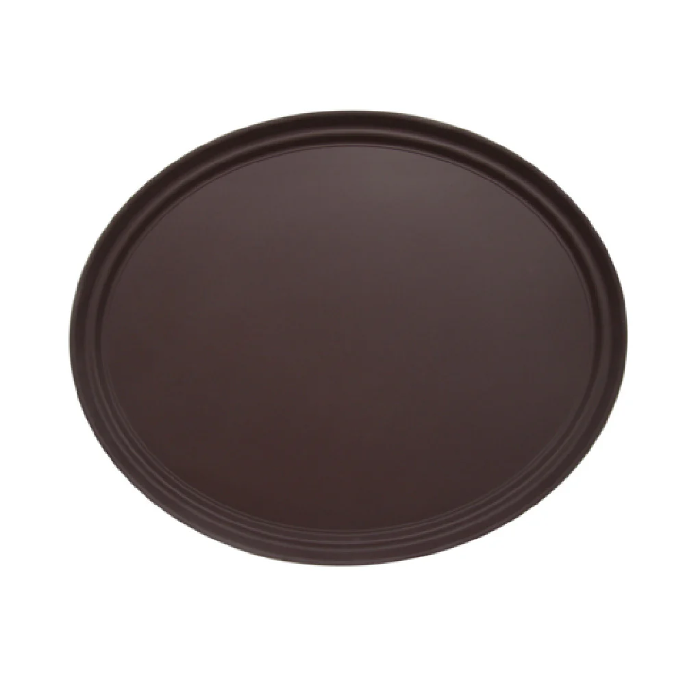 Admiral Craft NST-2025BR/OVAL 25 Inch Oval Serving Tray Non-skid Fiberglass Brown