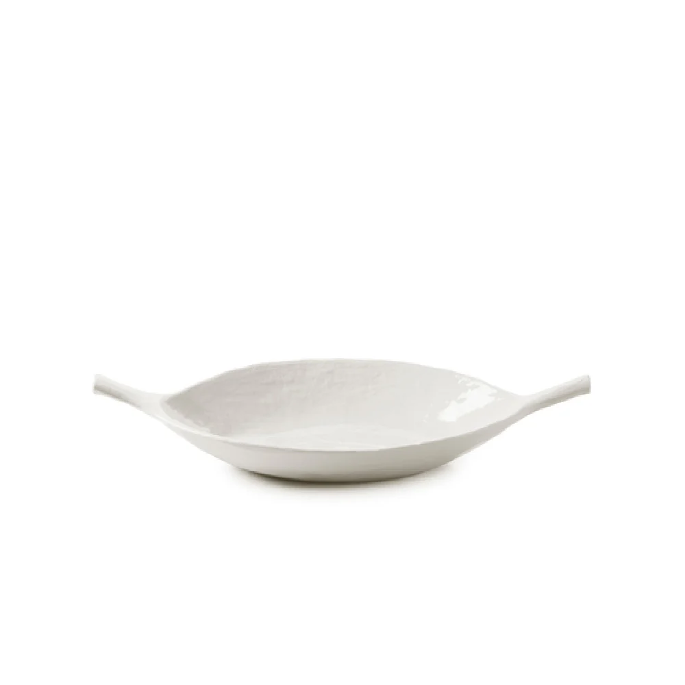 Revol 656361 13 Inch Alabaster White Pod Serving Bowl China with Durable Design Revol 656361 13 Inch Alabaster White Pod Serving Bowl China with Durable Design