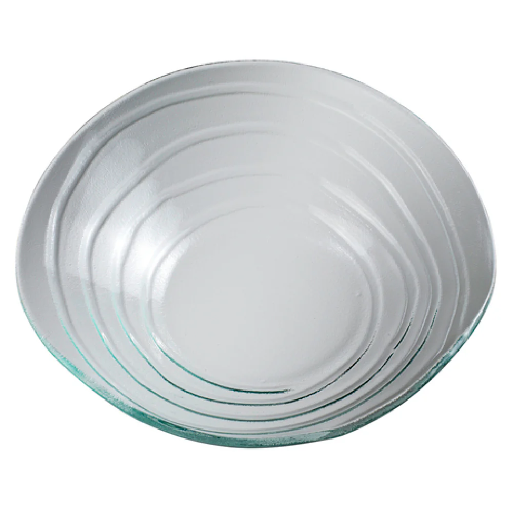 Steelite 6506G338 11.5 Inch Glass Bowl 28 Oz Ripple Round Design