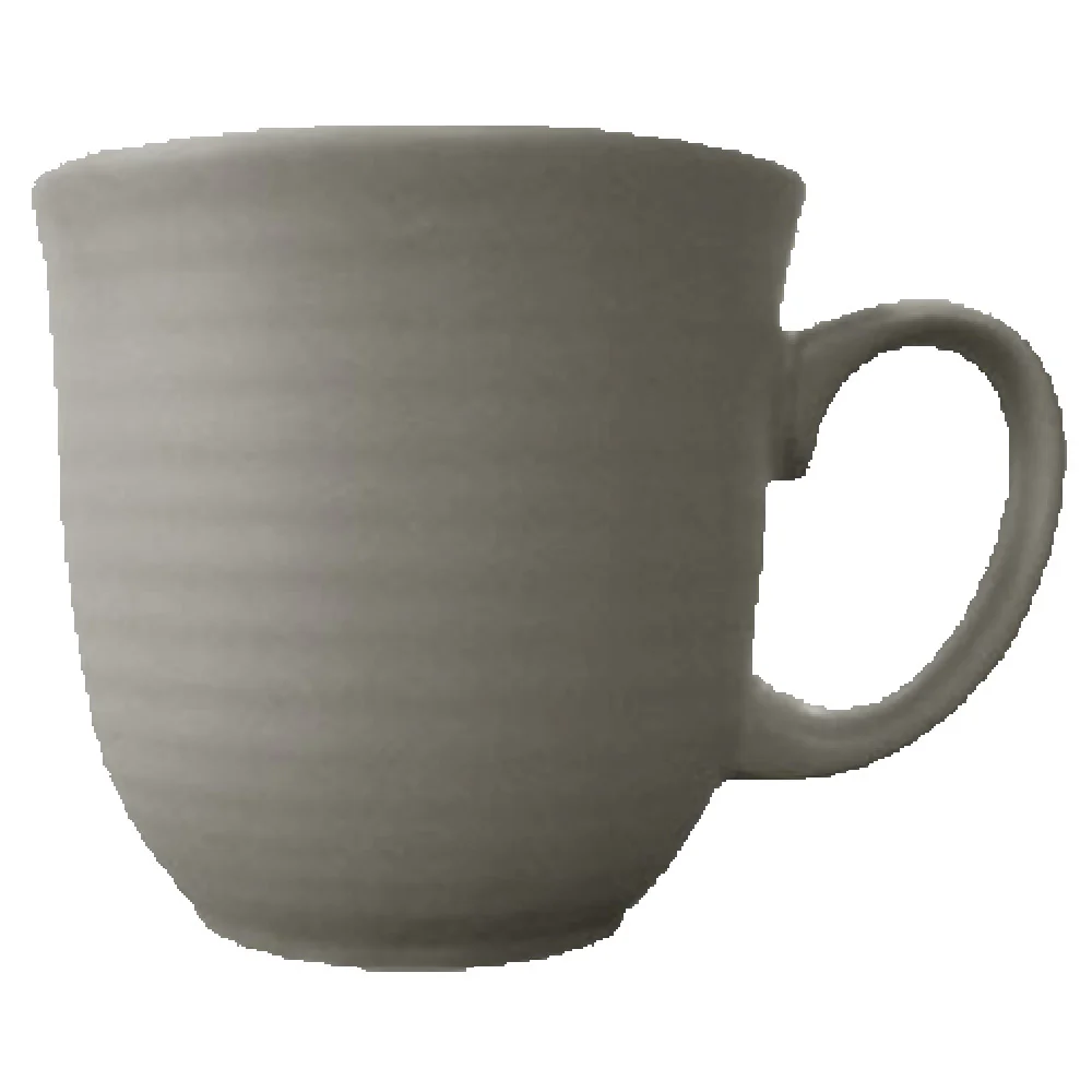 Vertex China E-1-S 12 Oz Cup Round with Handle Stone Matte Gray - 3 Dozen Packs