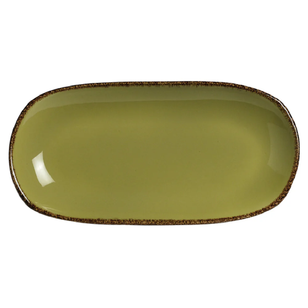 Steelite 11220577 10 Inch Tray Vitrified China Oblong Terramesa Olive