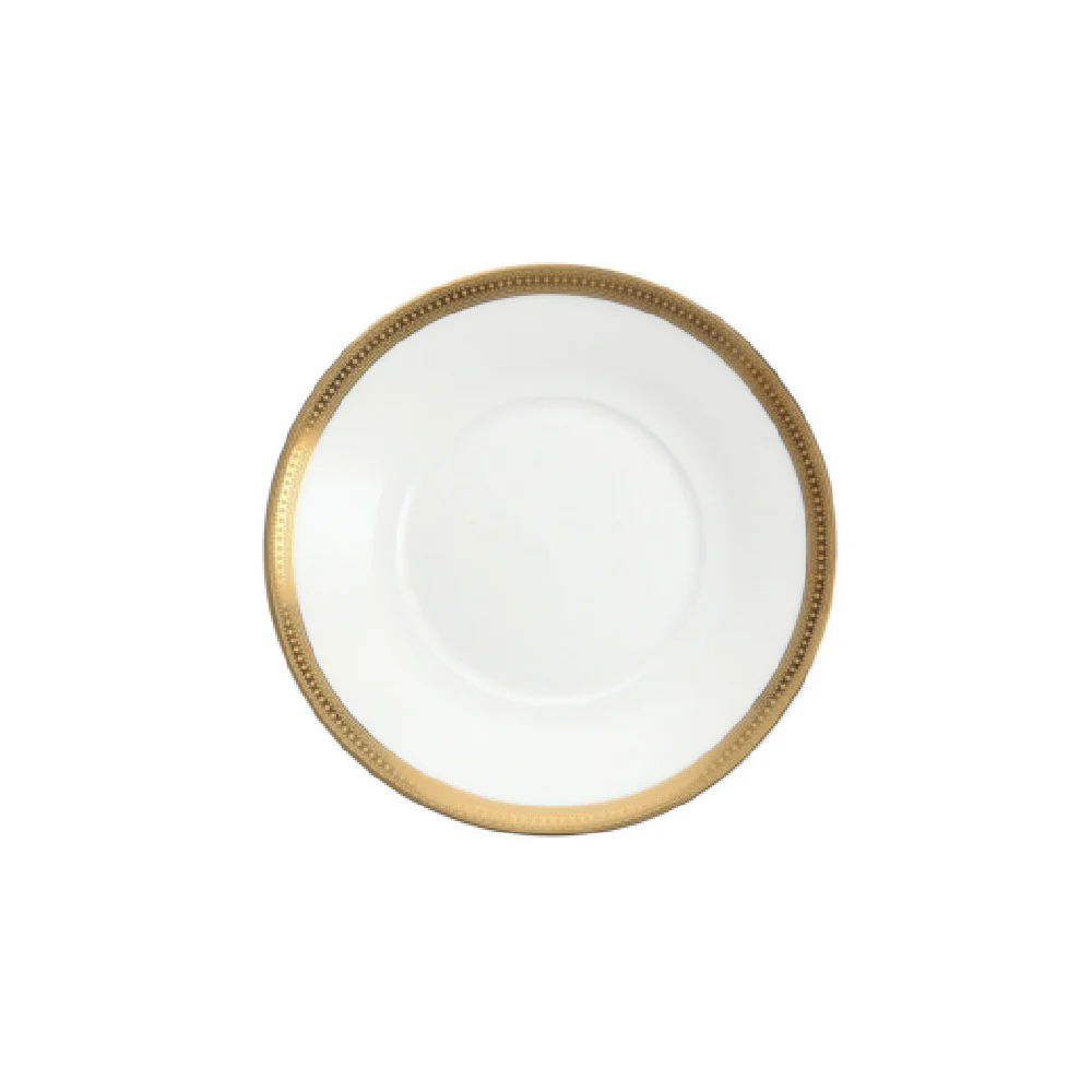Fortessa RRP-GDAUPH-105 8.25 Inch Dauphine Gold Band Plate Bone China