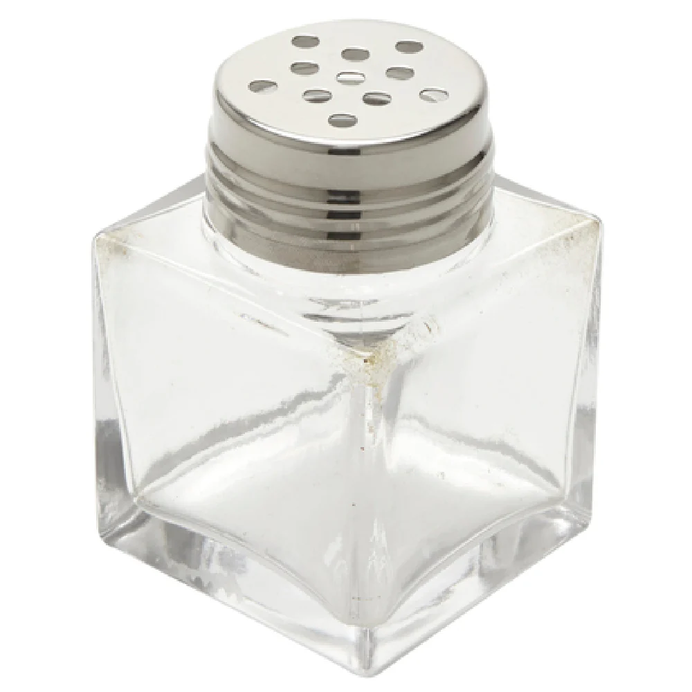 American Metalcraft GSC6 6 Oz Vintage Shaker Square with Cheese Top Glass