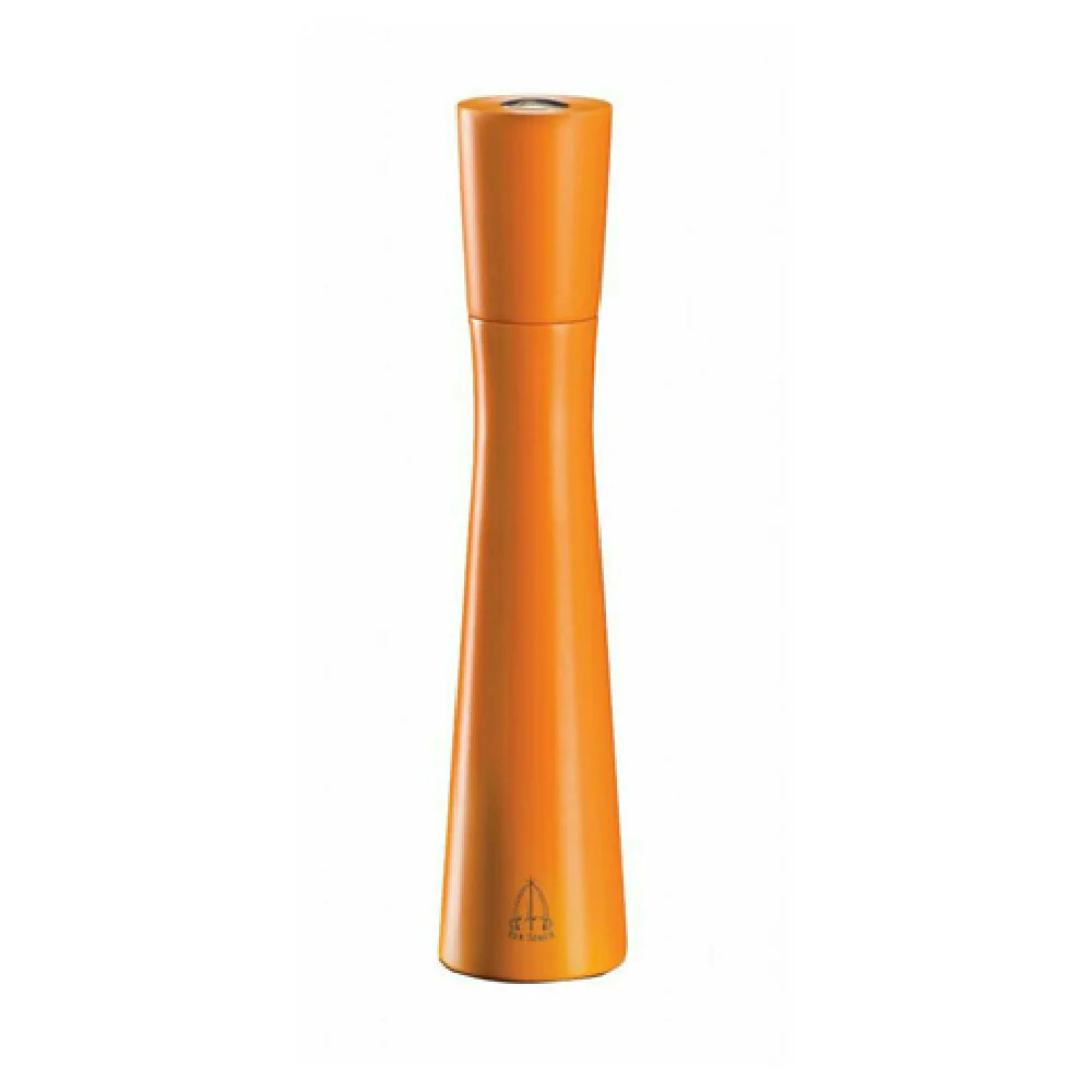 Omcan 43677 26cm Turandot Series Pepper Mill Manual Rust Resistant Steel Wood Orange