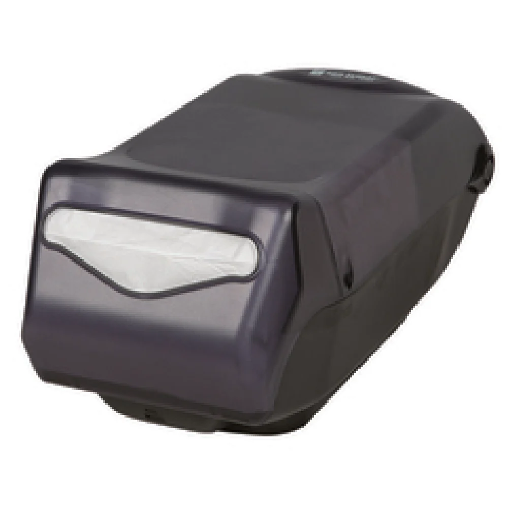 San Jamar H5005TBK 8 Inch Commercial Countertop Napkin Dispenser Plastic Black Pearl